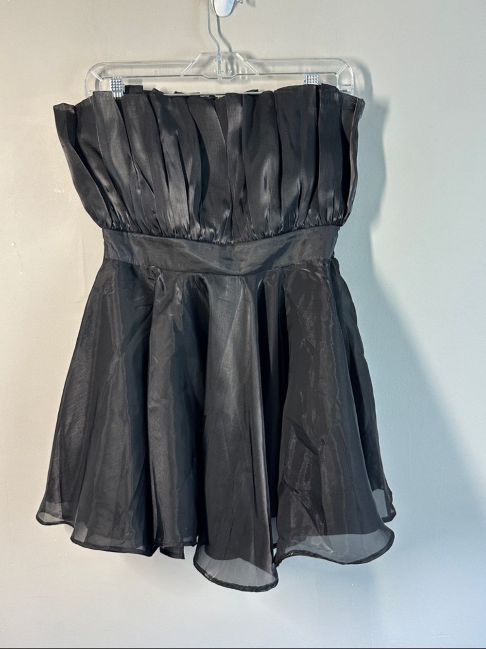 Anthropologie Mable Black Strapless Mini Dress Size M Cocktail Black Tie